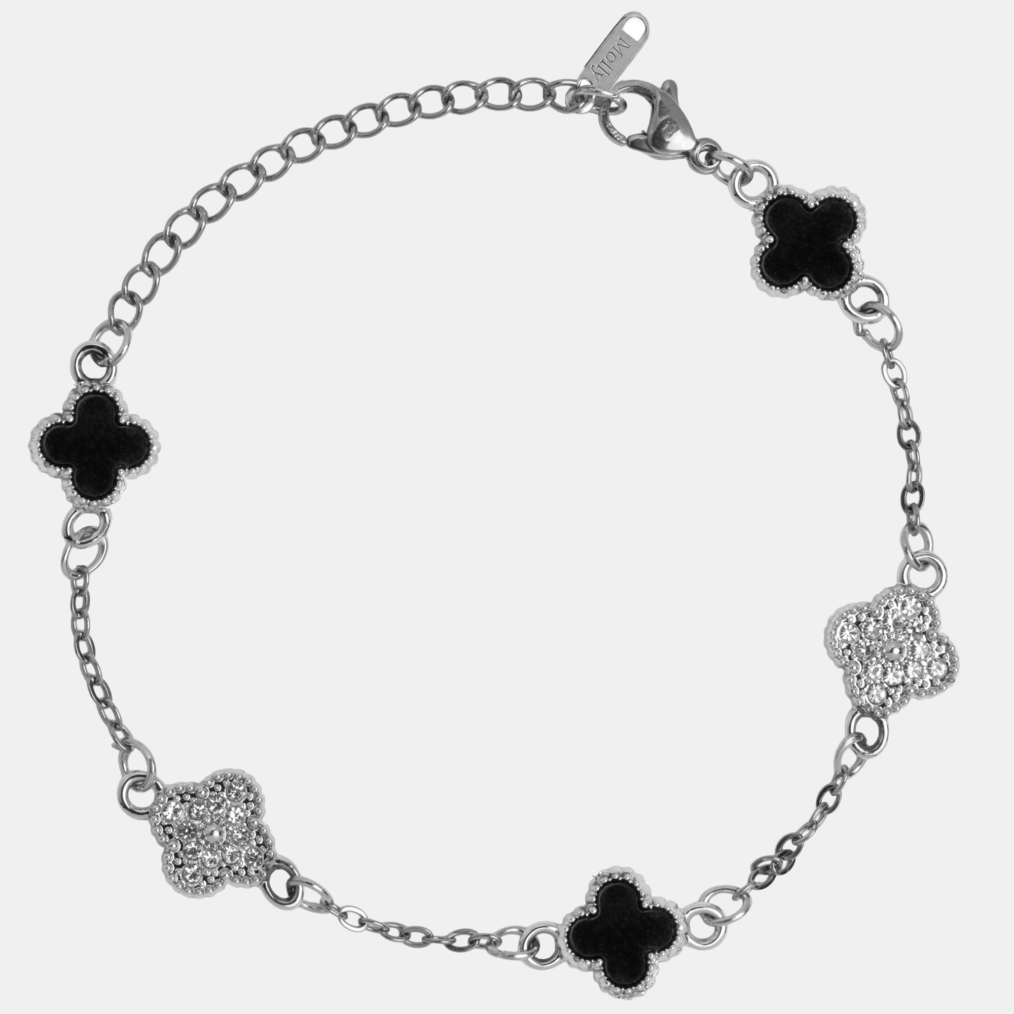 Molly Garden Mini Bracelet-Sliver-Black