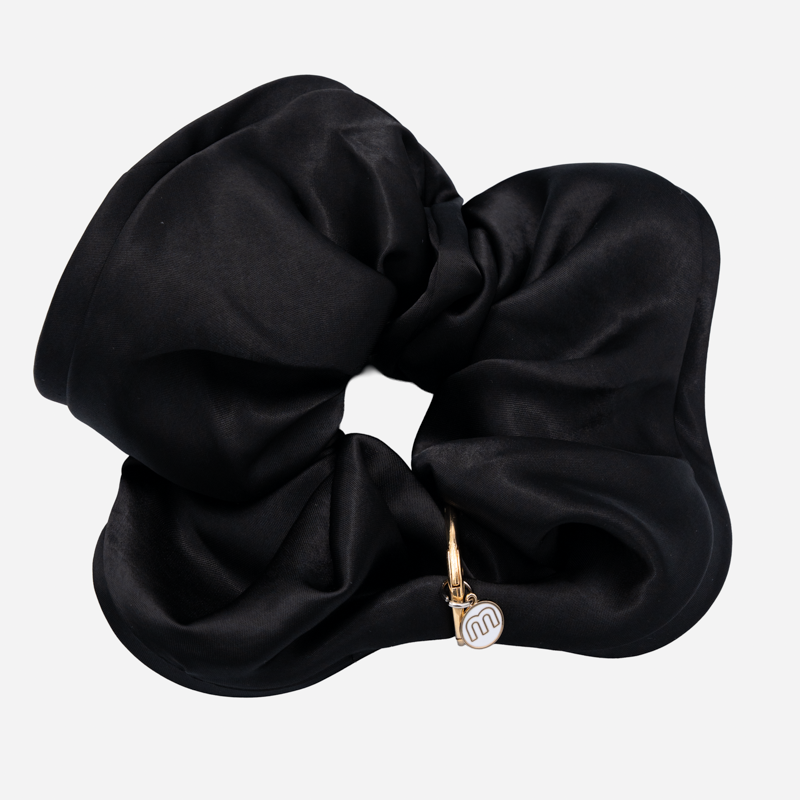 Silk Eclipse Scrunchie-Black
