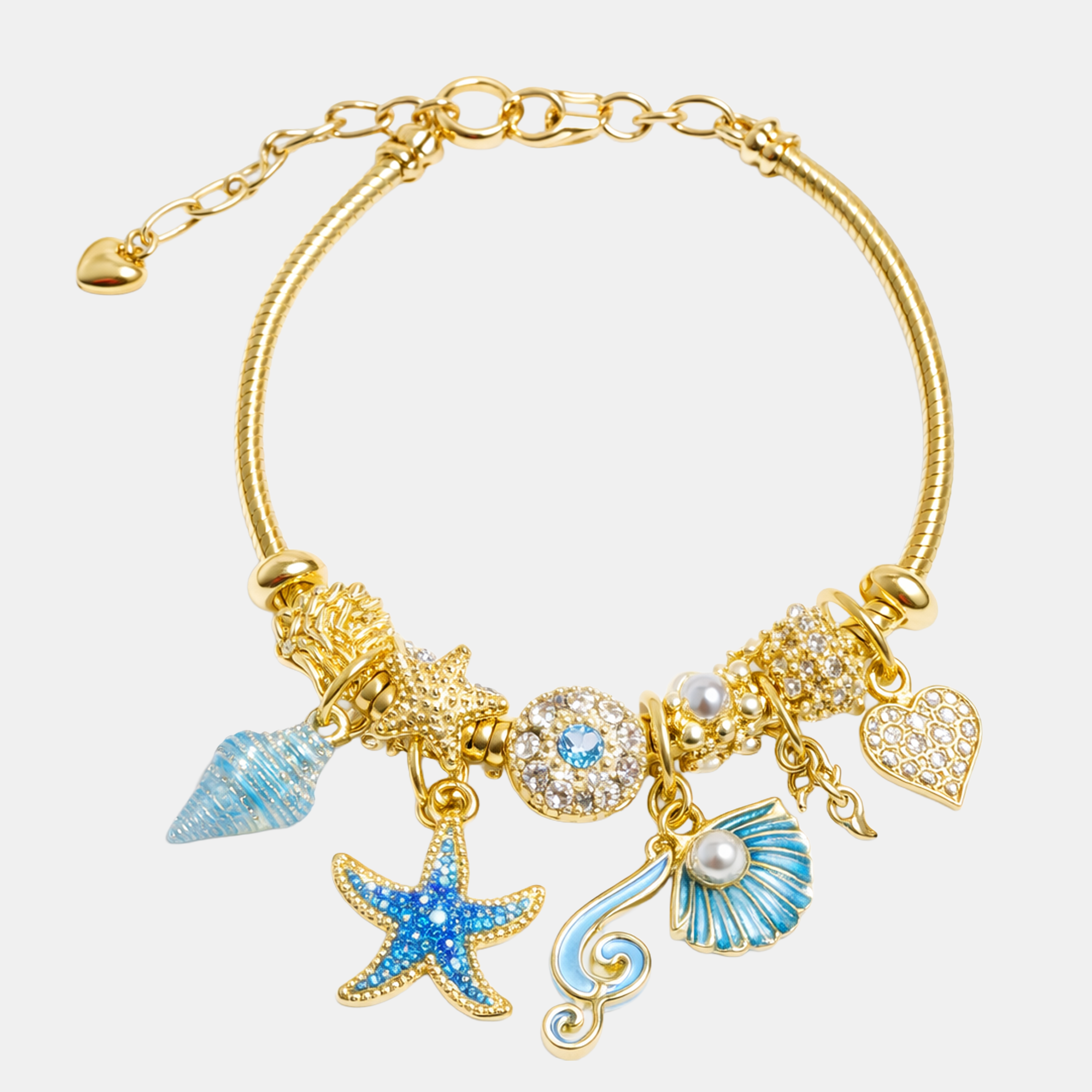 Molly Charm Aqua Gem Charm