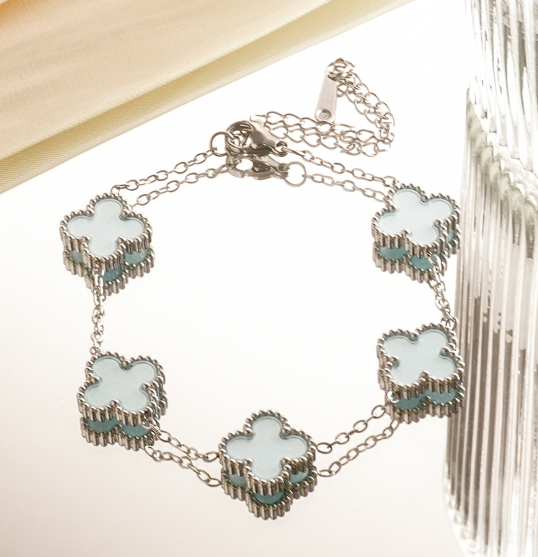 Molly Jewelry-Pastel Blue-Bracelet-Silver