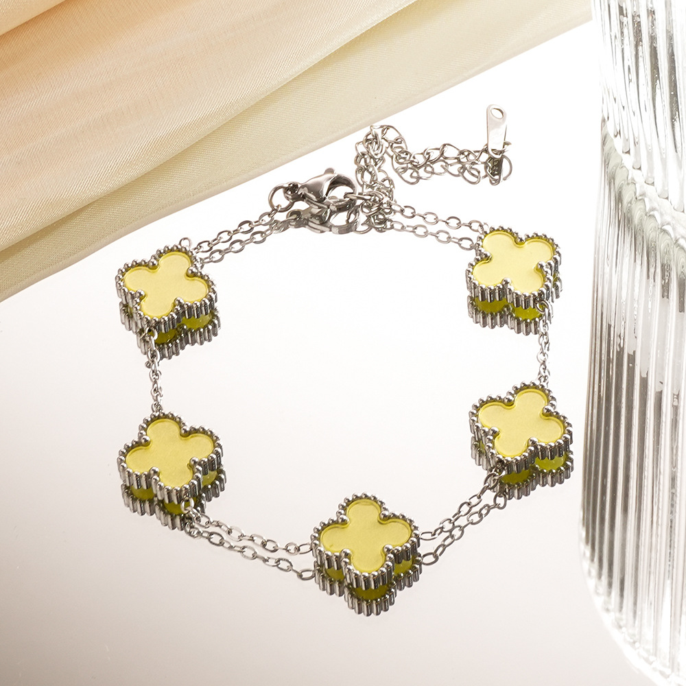 Molly Jewelry-Pastel Yellow-Bracelet-Silver
