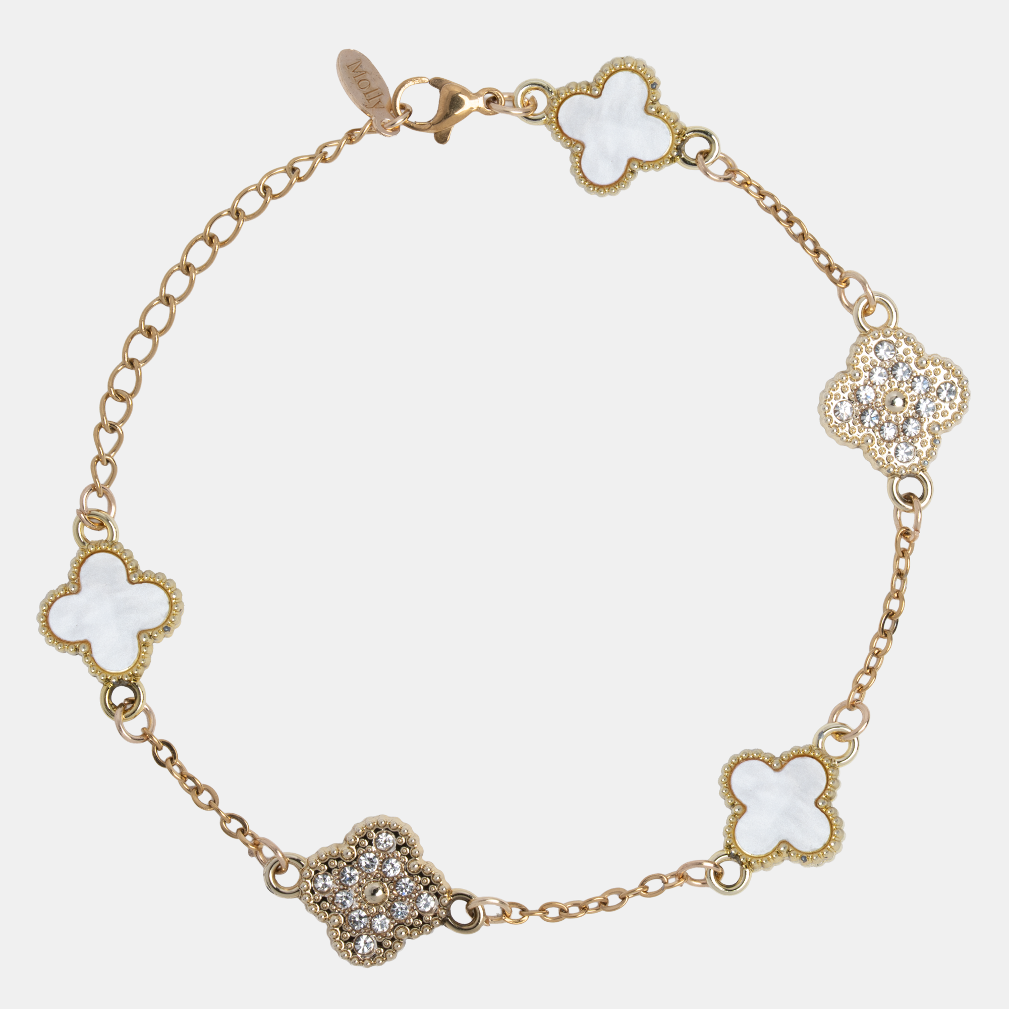 Molly Garden Bracelet-Gold-White
