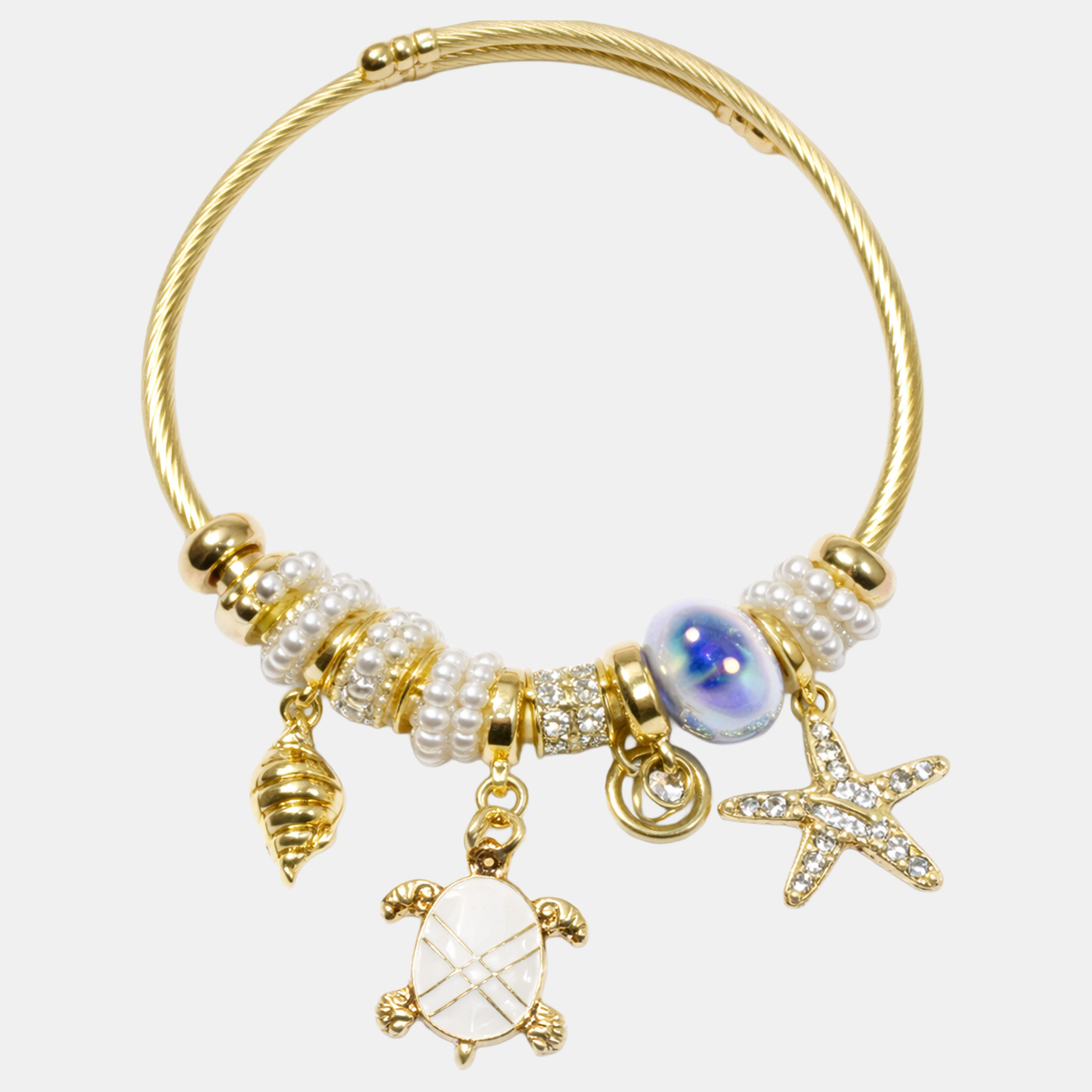 Molly Charm Mini Turtle and Shell Charm