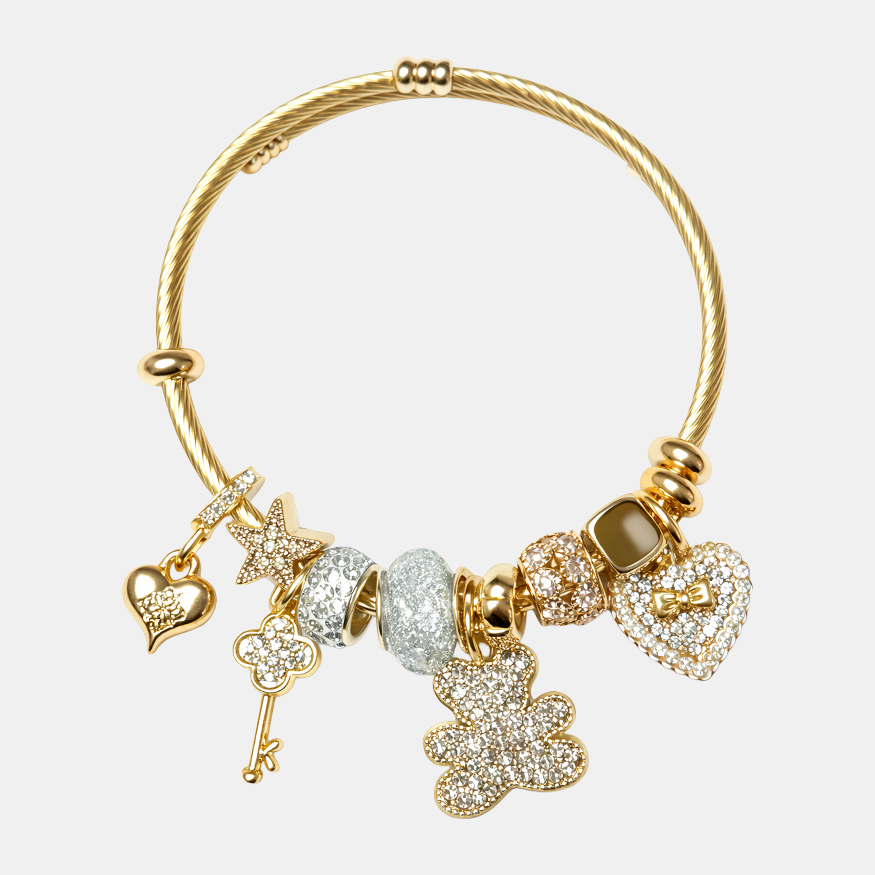 Molly Charm Silver Heart Chain