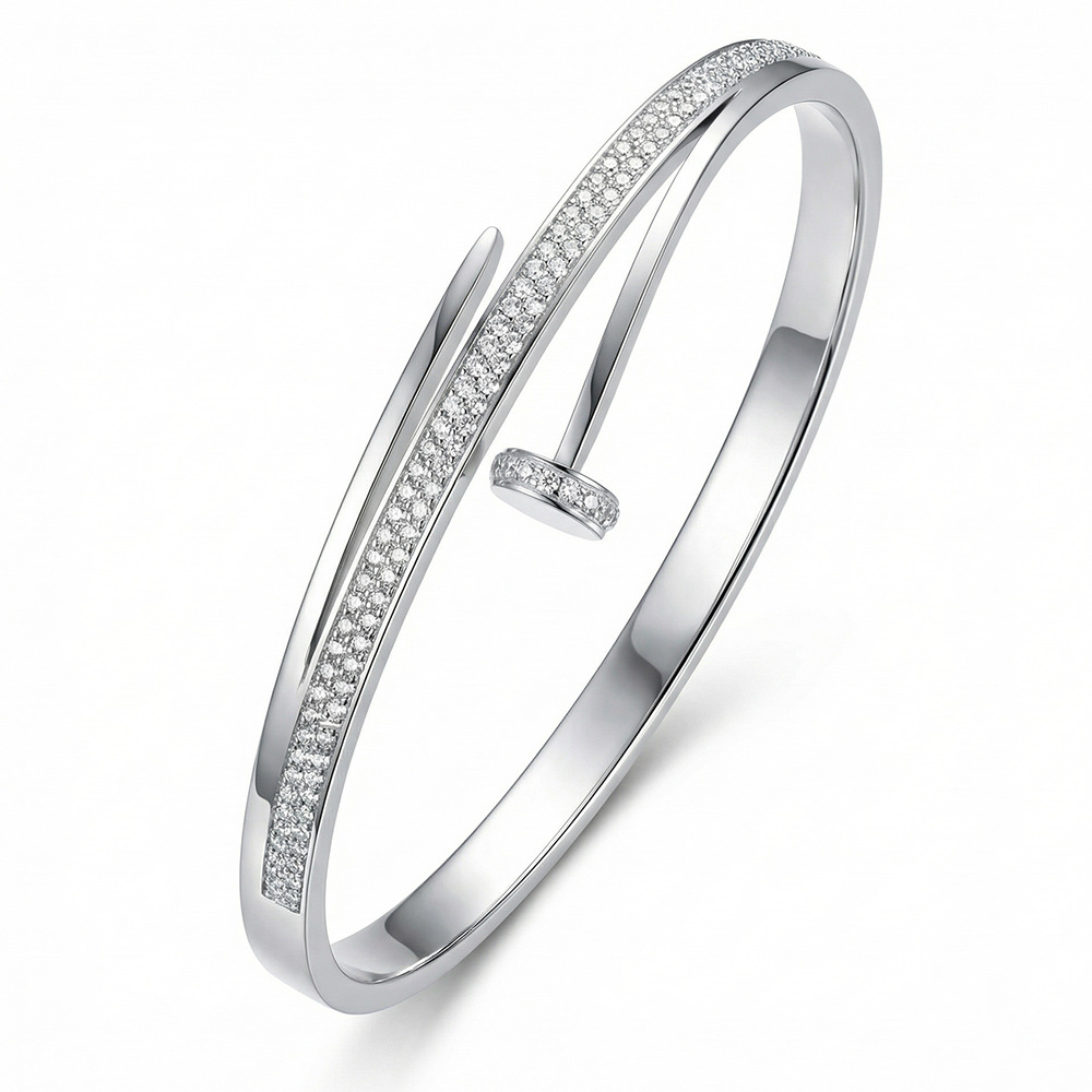 Molly Jewelry- Diamond Stream-Bracelet-Silver