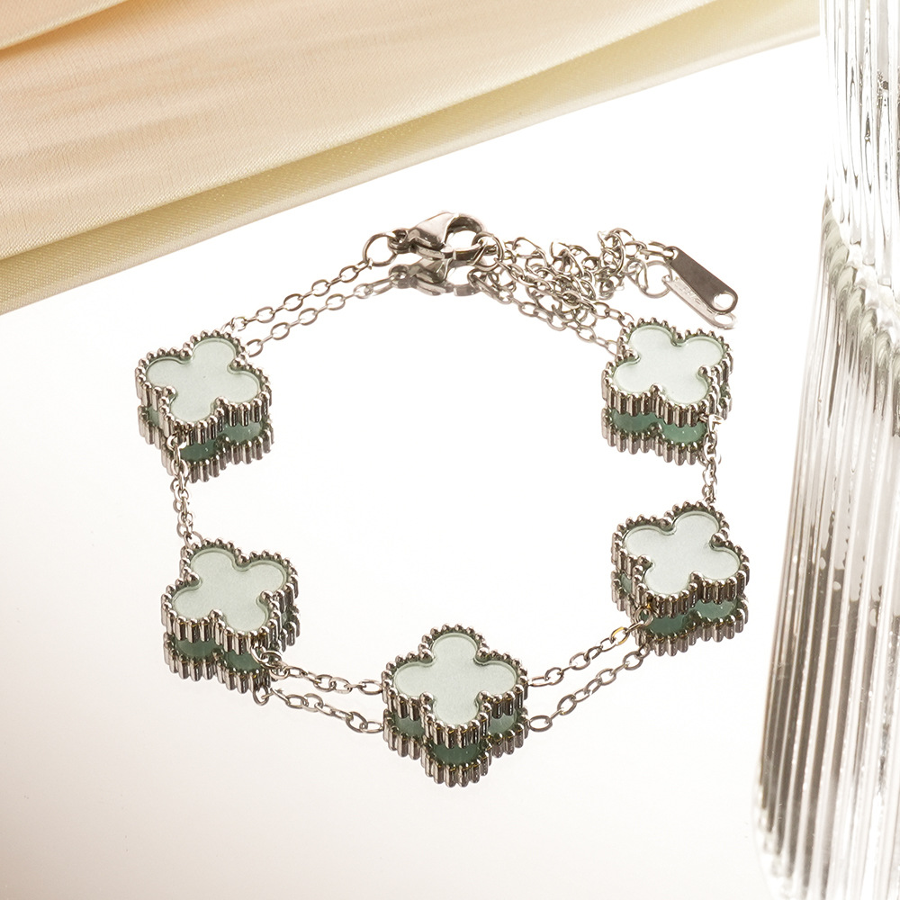 Molly Jewelry-Pastel Mint-Bracelet-Silver