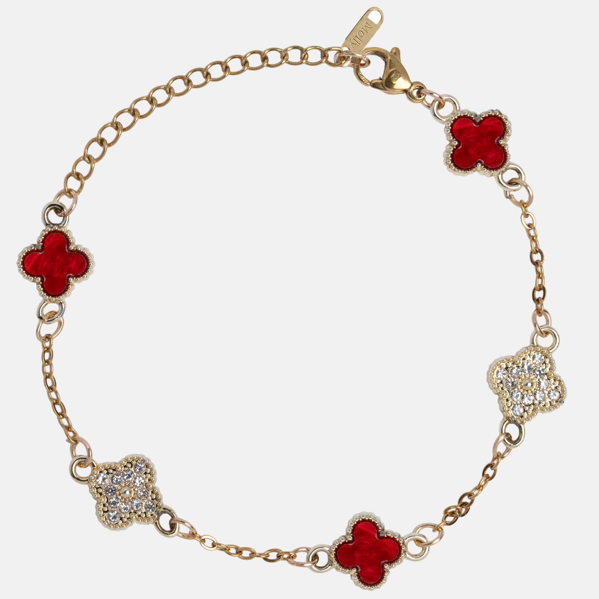 Molly Garden Mini Bracelet-Gold-Red