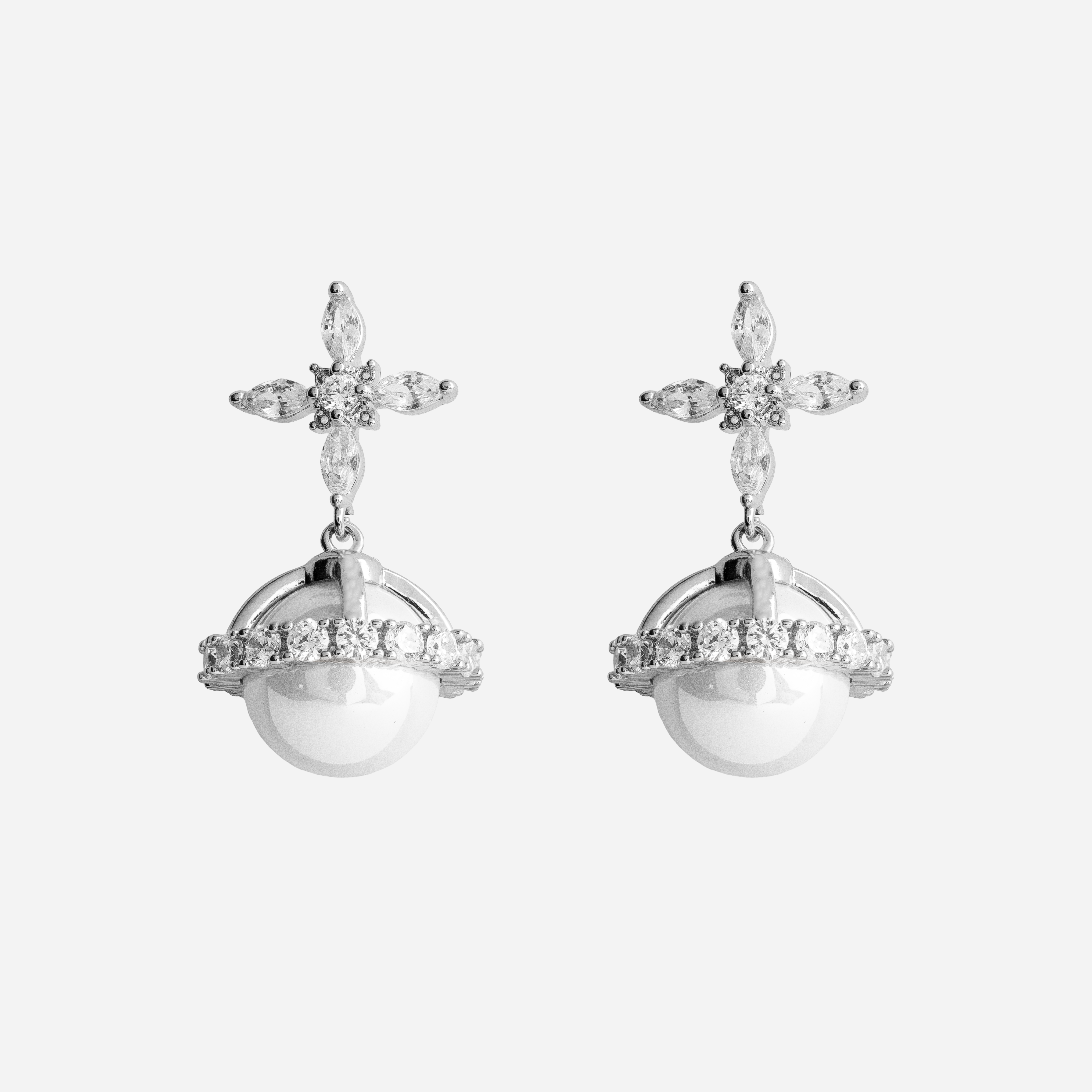 Molly Jewelry Cosmic Pearl Silver Earring