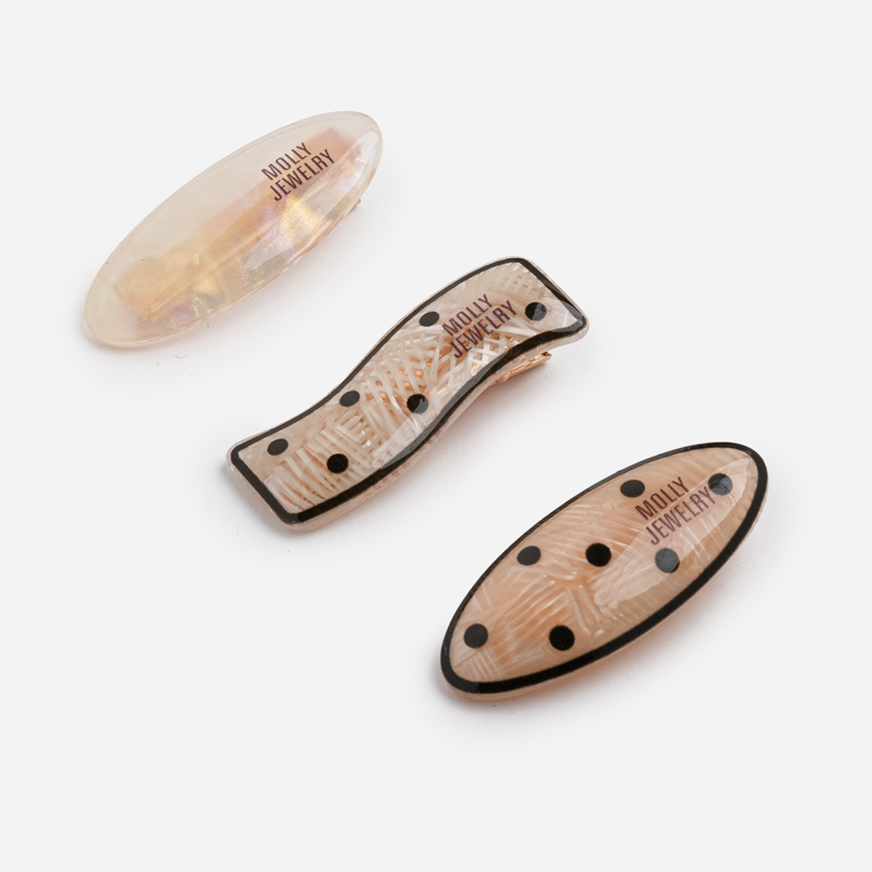 Gift Set Hair Clip-Black&White Dote