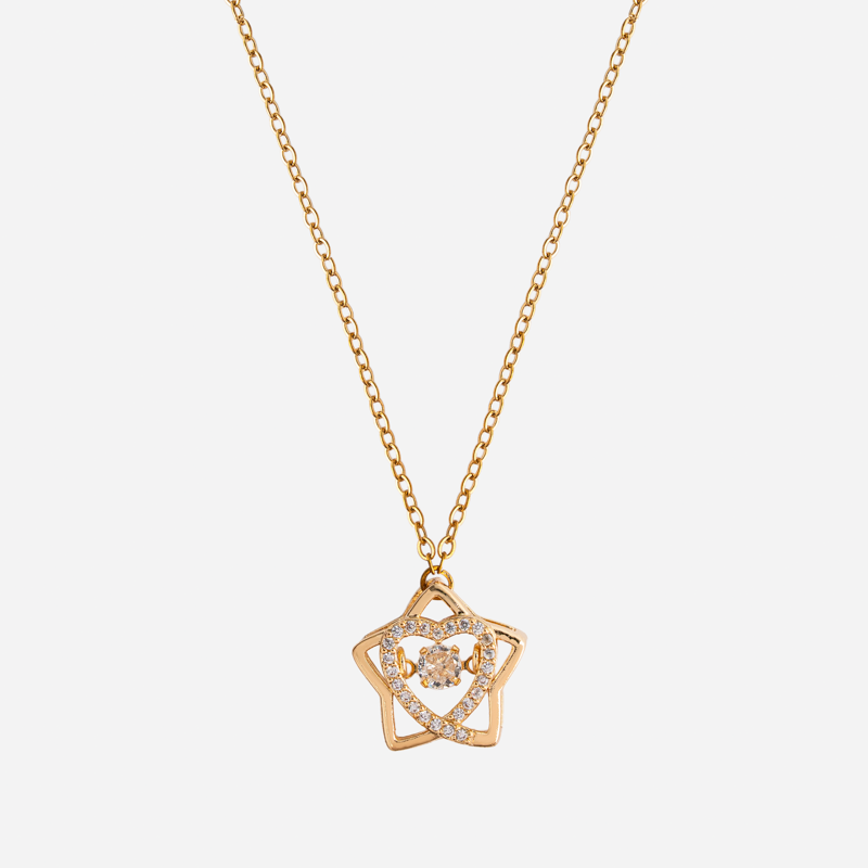 Molly Jewelry V-Amour Star Necklace (Gold)
