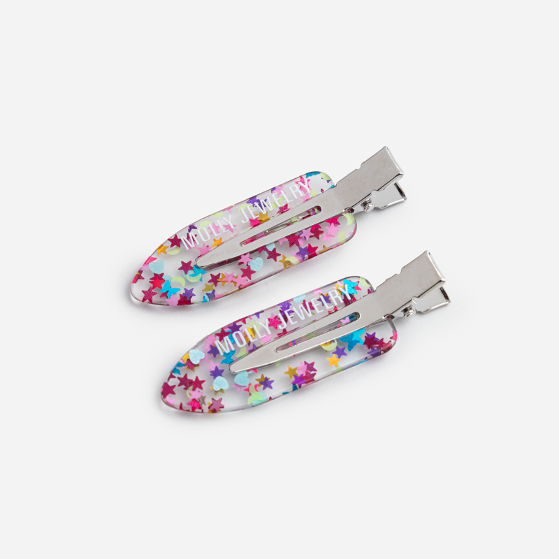 Backstage Glow Hair Clip-Confetti Party