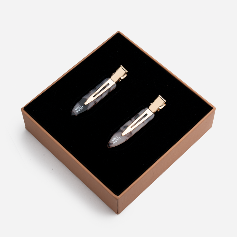 Backstage Mini Glow Hair Clip-Tiger Eye