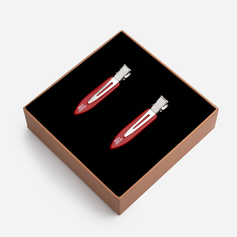 Backstage Mini Glow Hair Clip-Apple Red